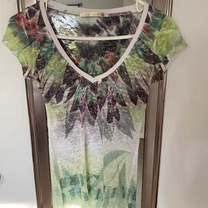 V-Neck Burnout Top